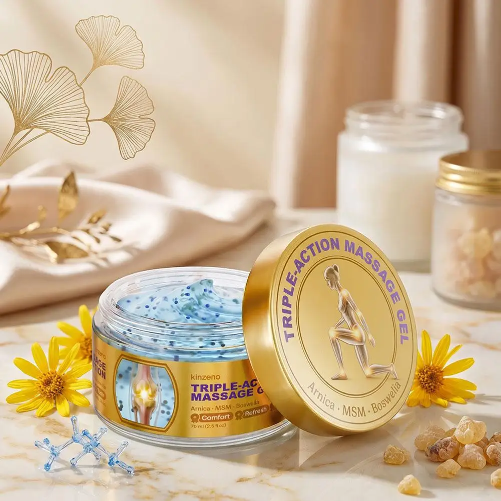 75ml Kinzeno Triple-Action Körpermassagegel Natürliche Arnika-MSM-Boswellia-Formel Kühlendes Beruhigendes Gel für Körpermassagepflege – Detail 6