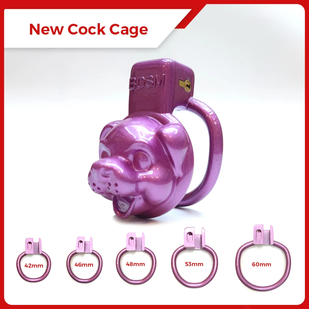 

BDSM Puppy Small Cock Cage Slave Male Purple Chastity Devices Cage Bondage Lock Rings Bondage 18+ Gay Ladyboy Sub Femboy Sex Toy