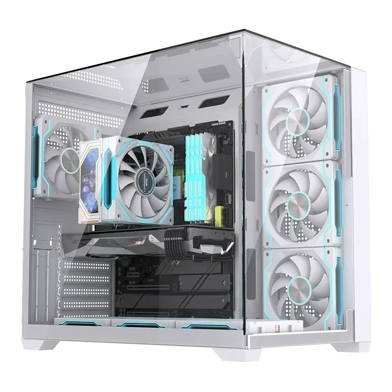 White Computer Case Full Tower Mini Games Central Processor Cabinet USB3.0 Computer Case and Tower