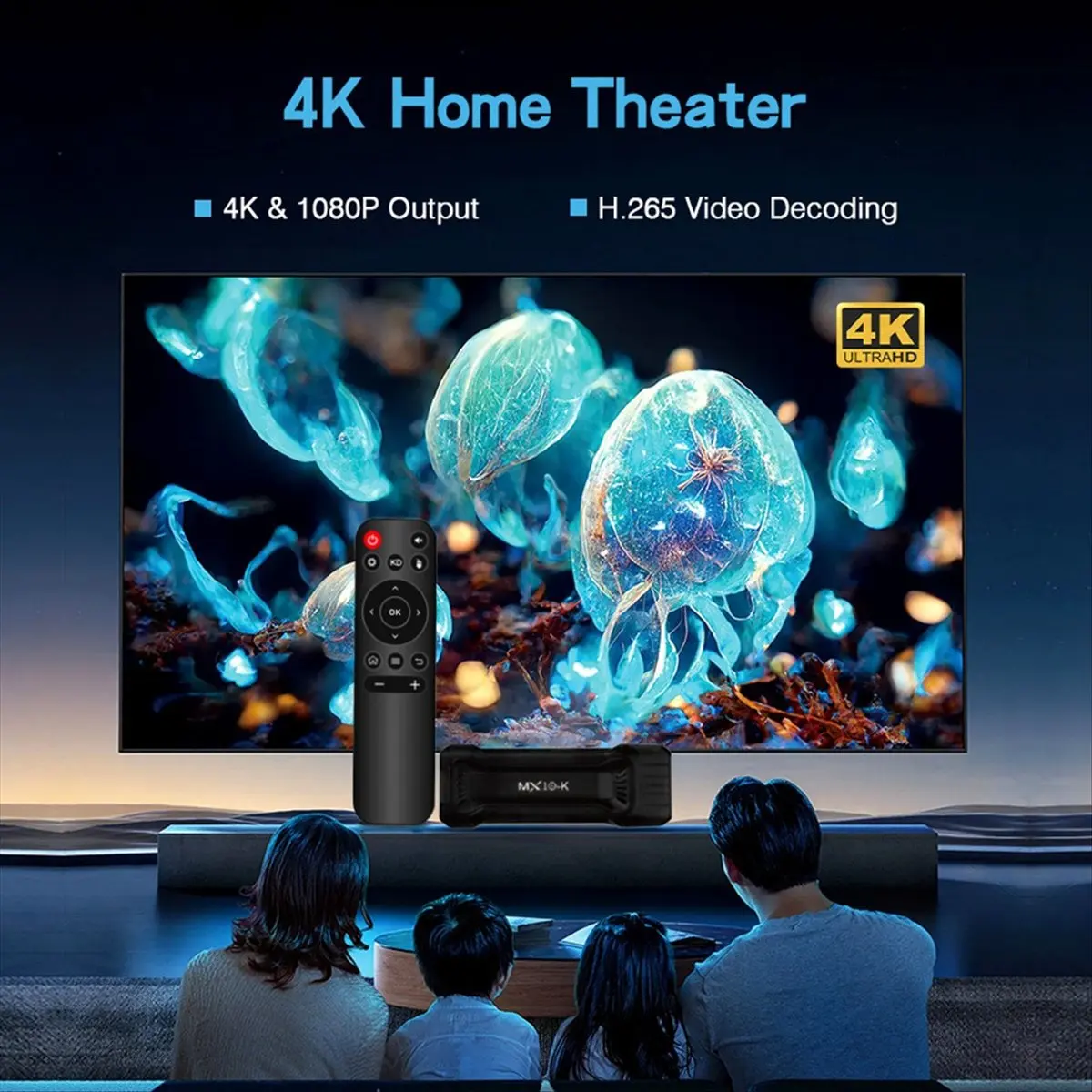 2026 جديد + Android14 2.4+5G Dual WIFI يدعم 4K HDR Video Mini TV Box مشغل محمول Android