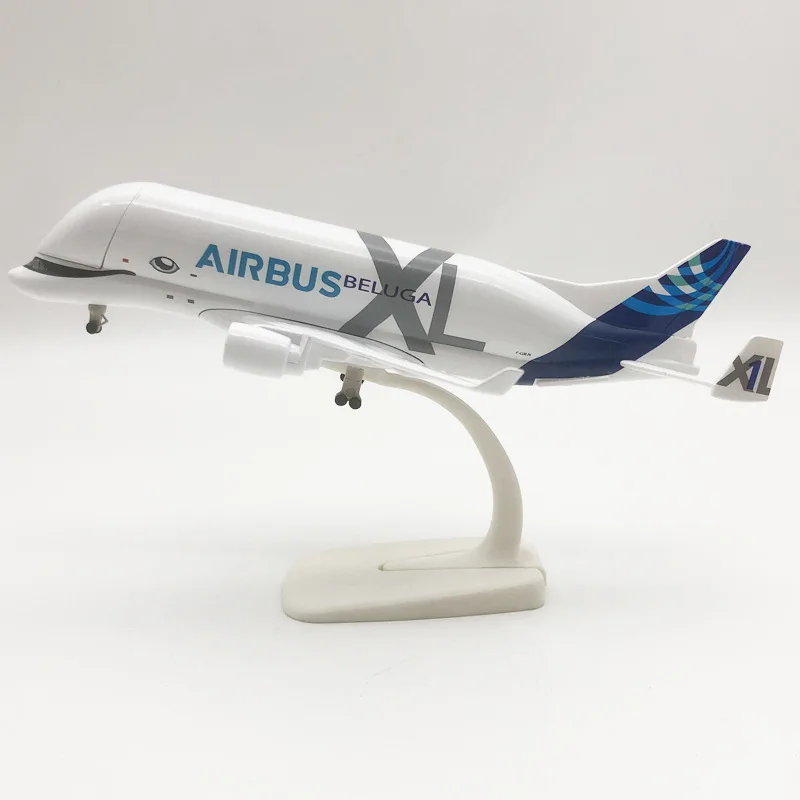 20cm Large Airplane Model Alloy material Airbus Beluga A300-600ST Transport Airplanes Plane Model Diecast for Collection or Gift