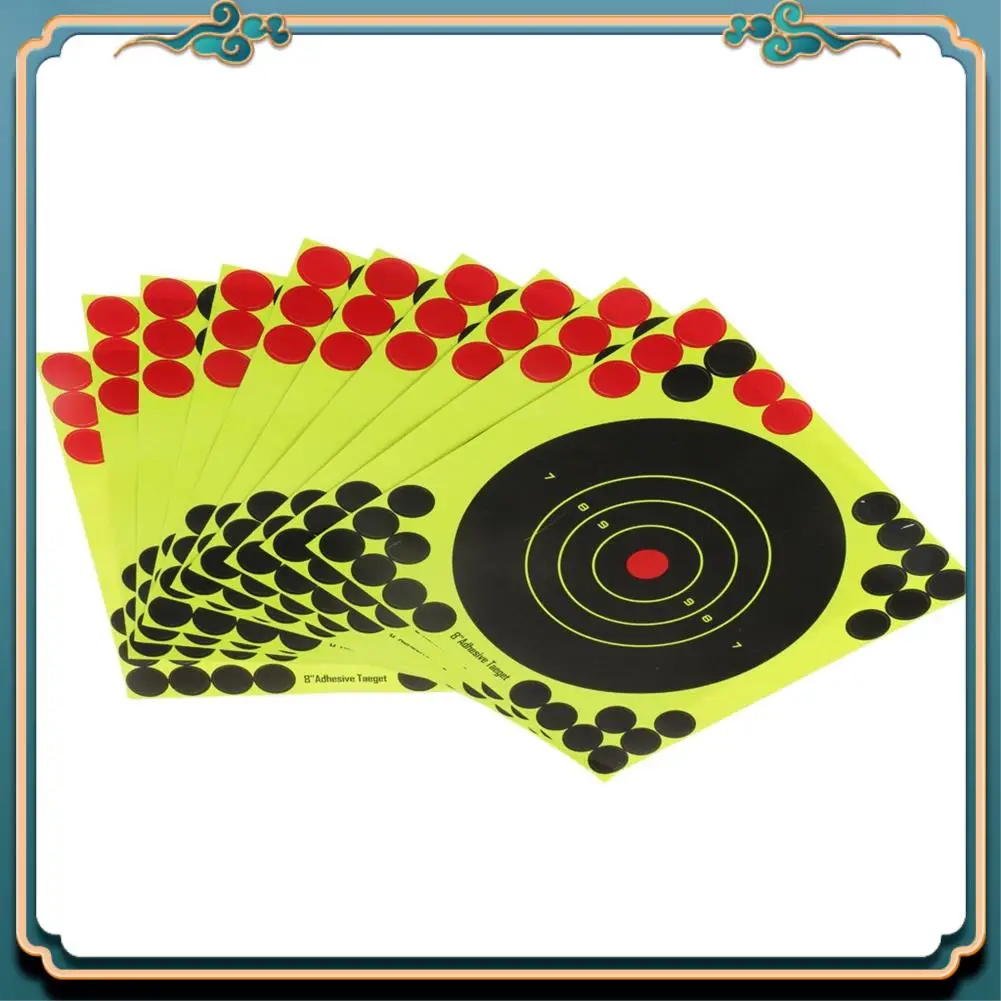 ABMV-100Pcs أهداف الصيد 8X8 بوصة ورق لاصق ذاتي ملصقات أهداف التفاعلية #4