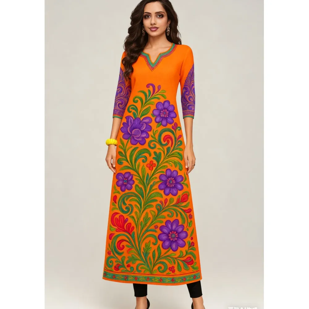 Estilo nacional Kurt moda mujer cómodo manga larga recto Casual étnico patrón de pavo real nuevo vestido señoras Abaya musulmán