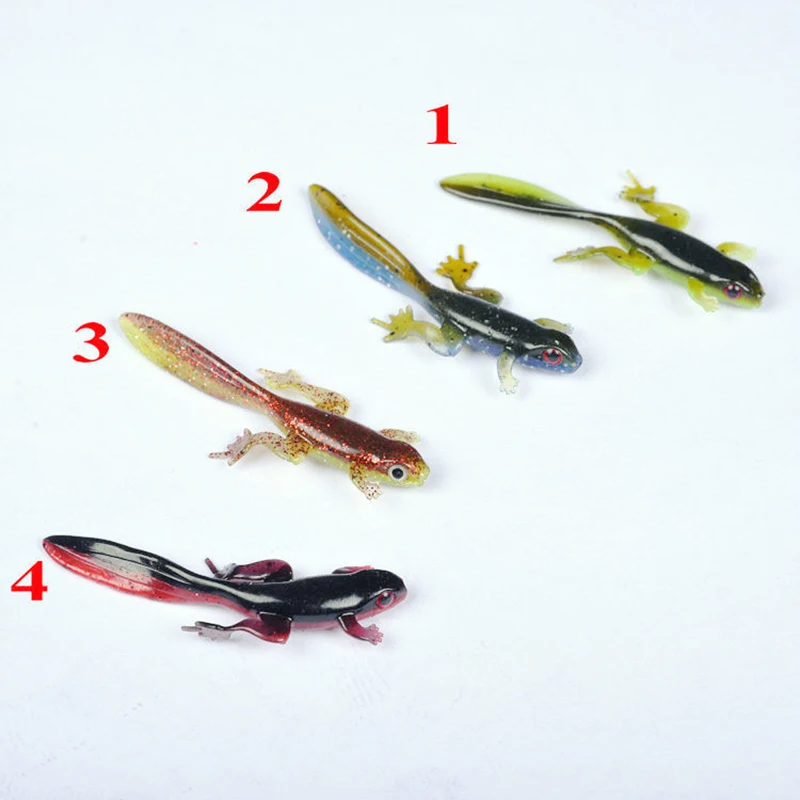 Frog Tadpole Soft Bait 8cm/3.8g Two-Color Mockingbait Lua Fake Bait 4 Colors Available