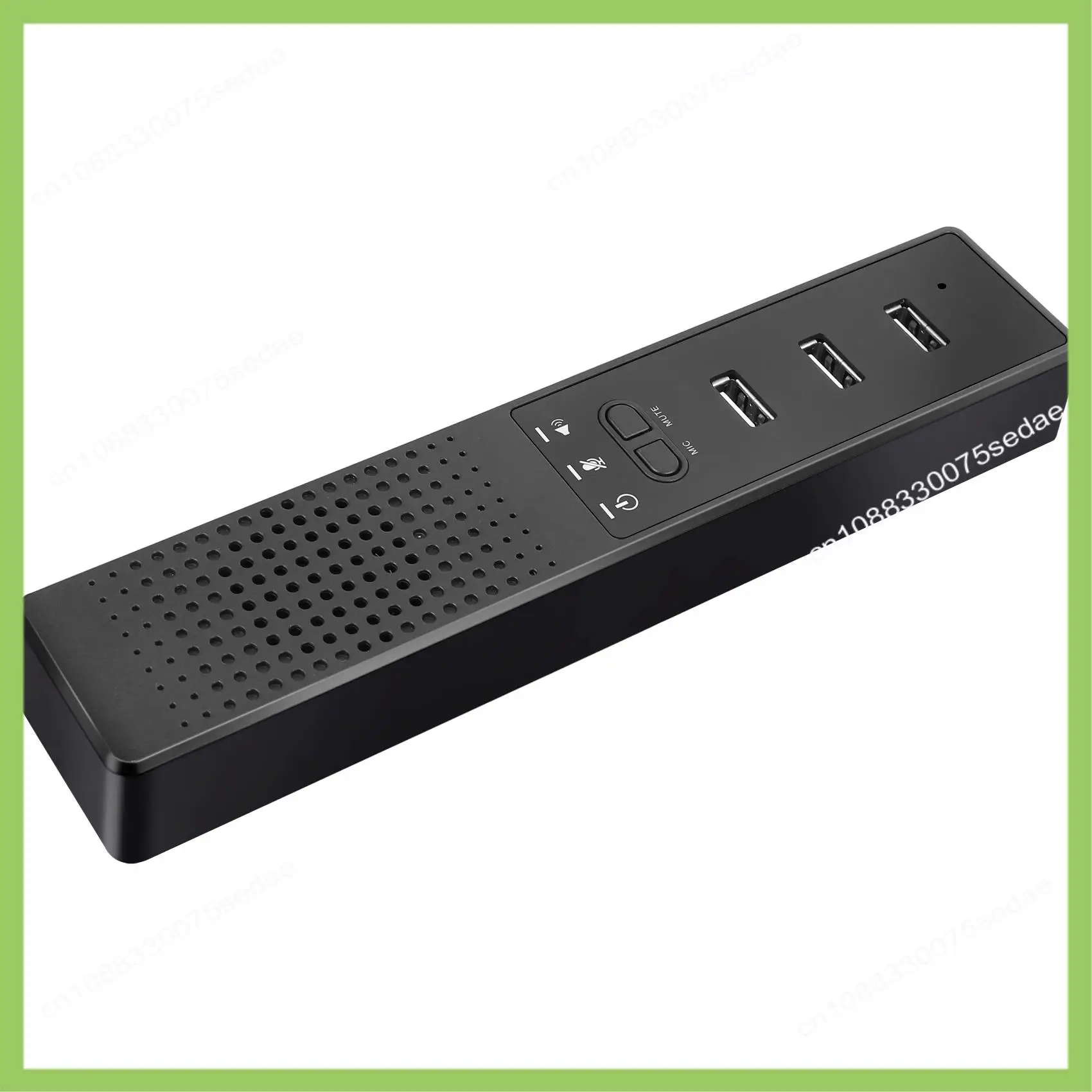 Y19A 3 In 1 Computer Speakers With Microphone & Hubs USB Conference Speaker, PC Mic For Video Conference