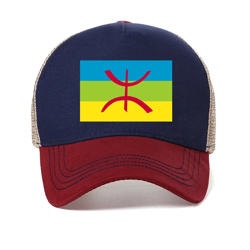 

Amazigh Print Baseball Caps Adjustable Unisex North Africa Berber Hats Amazigh Flag Map Sign Trucker Hats Snapback