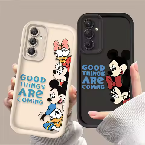 Cute Mickey Minnie Phone Case for Samsung Galaxy A54 A05 A05S A34 A24 A14 A53 A33 A23 A13 A52 A52S A32 A22 A12 A71 A51 A31 A50