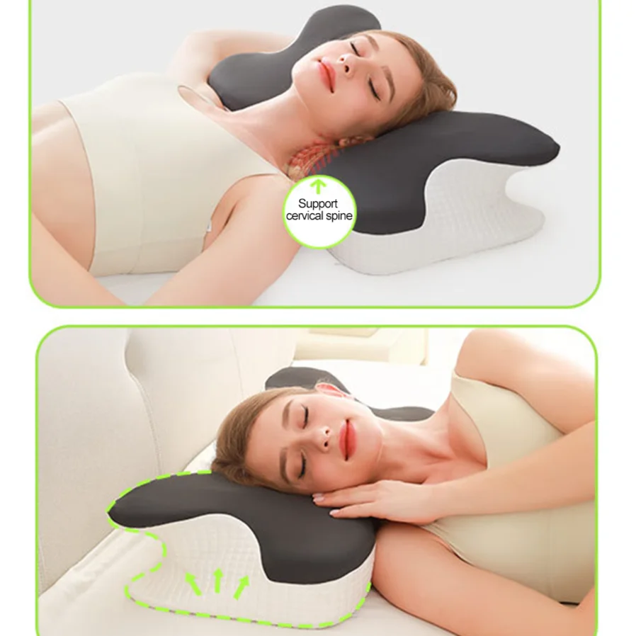 

Insomnia Memory Foam Neck Pillow Improve Sleep Quality Soft Comfortable Cervical Vertebra Butterfly Pillows For Side Sleepers