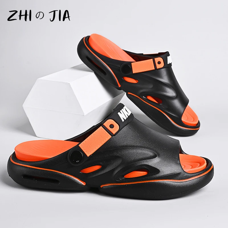 New EVA Thick Soft Bottom Outdoor Slippers Summer Water Beach Quick Drying Sandals Men's Fashion Trend Sandals 39-46