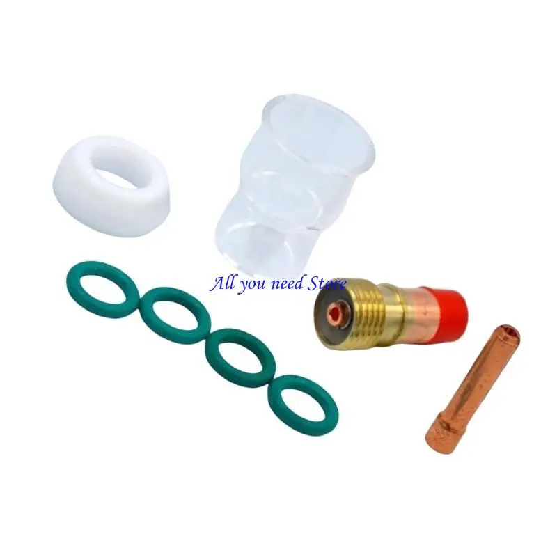 

K9FB TIG Welding Torch Set Glass Cup Collet Gas Lens 1.6mm/2.4mm Welding Nozzle