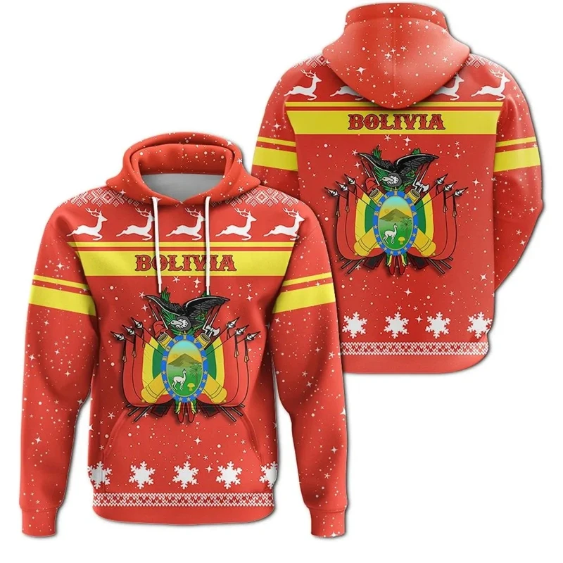 

Bolivia Flag Map Graphic Sweatshirts Bolivian National Emblem Hoodies For Men Clothes Casual Male Hoody Sport Boy Pullovers Tops