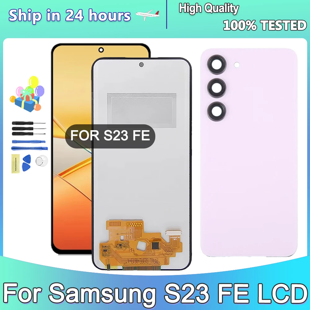 

TFT For Samsung S23 FE LCD S711B S7110 S711U Display Touch Screen Assembly For Samsung S23FE S711 LCD Frame.