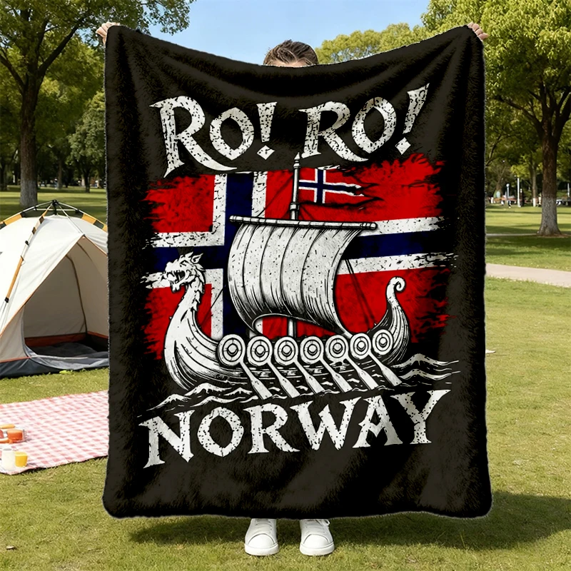 Ro Ro Nor.way Viking  Flannel Blanket