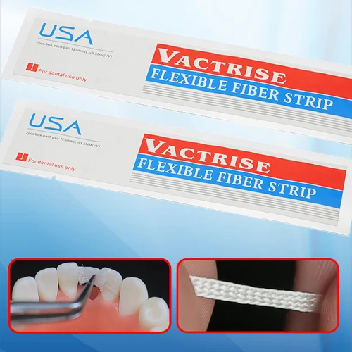 Tiras de fibra flexibles dentales, banda de férula de vidrio, fijación suelta, retenedores de unión de curado ligero, resina compuesta Vactrise de EE. UU. Roth