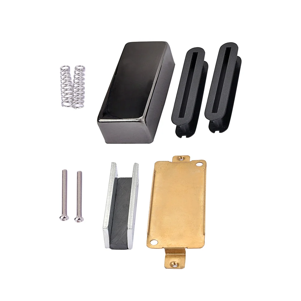 Koperen Gitaar Humbucker Pickup Kit Halsbrug Dubbele Spoel Pickup Bodemplaat Cover Slug Klossen Magneet voor Stijl Elektrisch