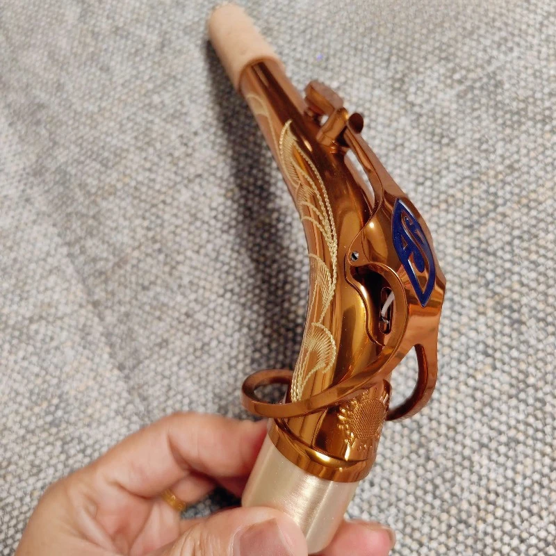 الساكسفون الساكسفون منحني الرقبة منتصف المدى قطرة الصوت e منحني الرقبة القهوة الذهب الساكسفون الموضوع صوت جيد #1