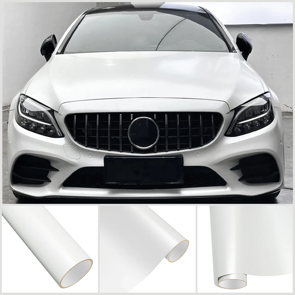 

ПЭТ матовая керамическая белая автомобильная виниловая пленка ПВХ автомобильная наклейка без воздуха водонепроницаемая мотоциклетная авто внешние украшения аксессуары