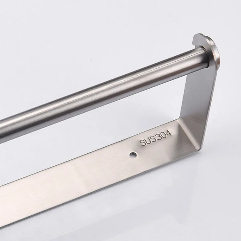 Stainless Steel Kitchen Paper Towel Holder No Punching Paper Roll Holder Cling Film Hanger Storage Rack - view 6