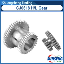 2pcs High&low Metal Transmission speed gear CJ0618 Teeth metal gears Lathe Main shaft duplicate double gear