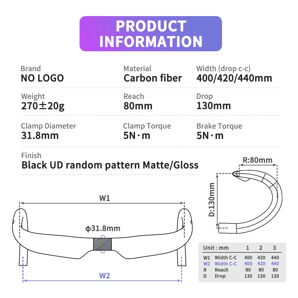 Road Bike Handlebar 31.8 Drop Bar Gloss Integrated Handlebar 400/420/440mm Stem Carbon Handlebars Road Bike Bicycle Parts