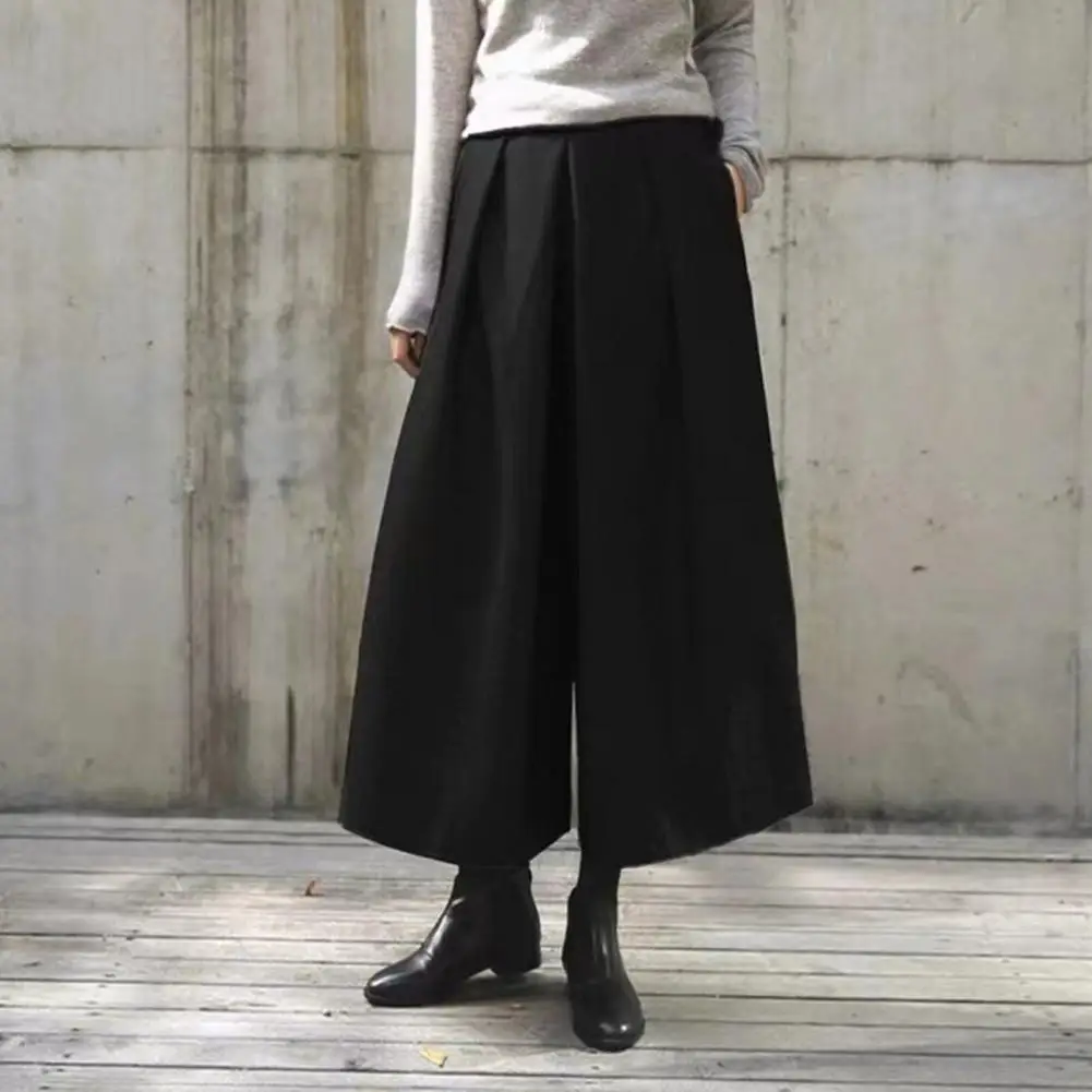 Women Pants Oversized Wide Leg Elastic Waist Casual Trousers Versatile Loose Fit Bottoming Pants Daily Wear