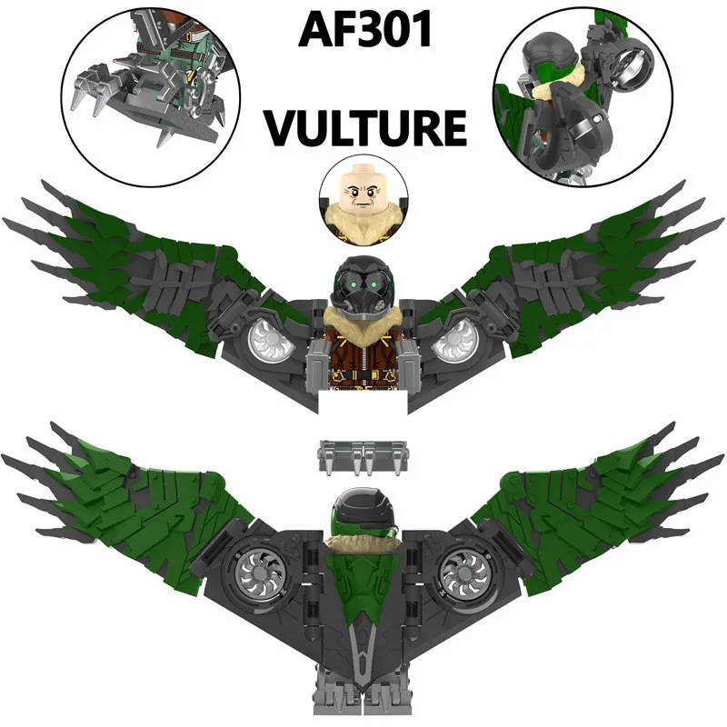 Vulture Mini Action Figures Bricks Comic Anime Hot Cartoon Movie Assembly Building Blocks Toys for Children AF301