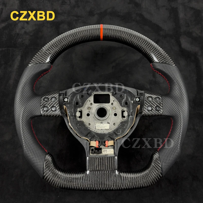 For VW Volkswagen Golf 5 Mk5 GTI R32 GT GTS EOS Passat 2003-2009 100% Real Carbon Fiber Steering Wheel