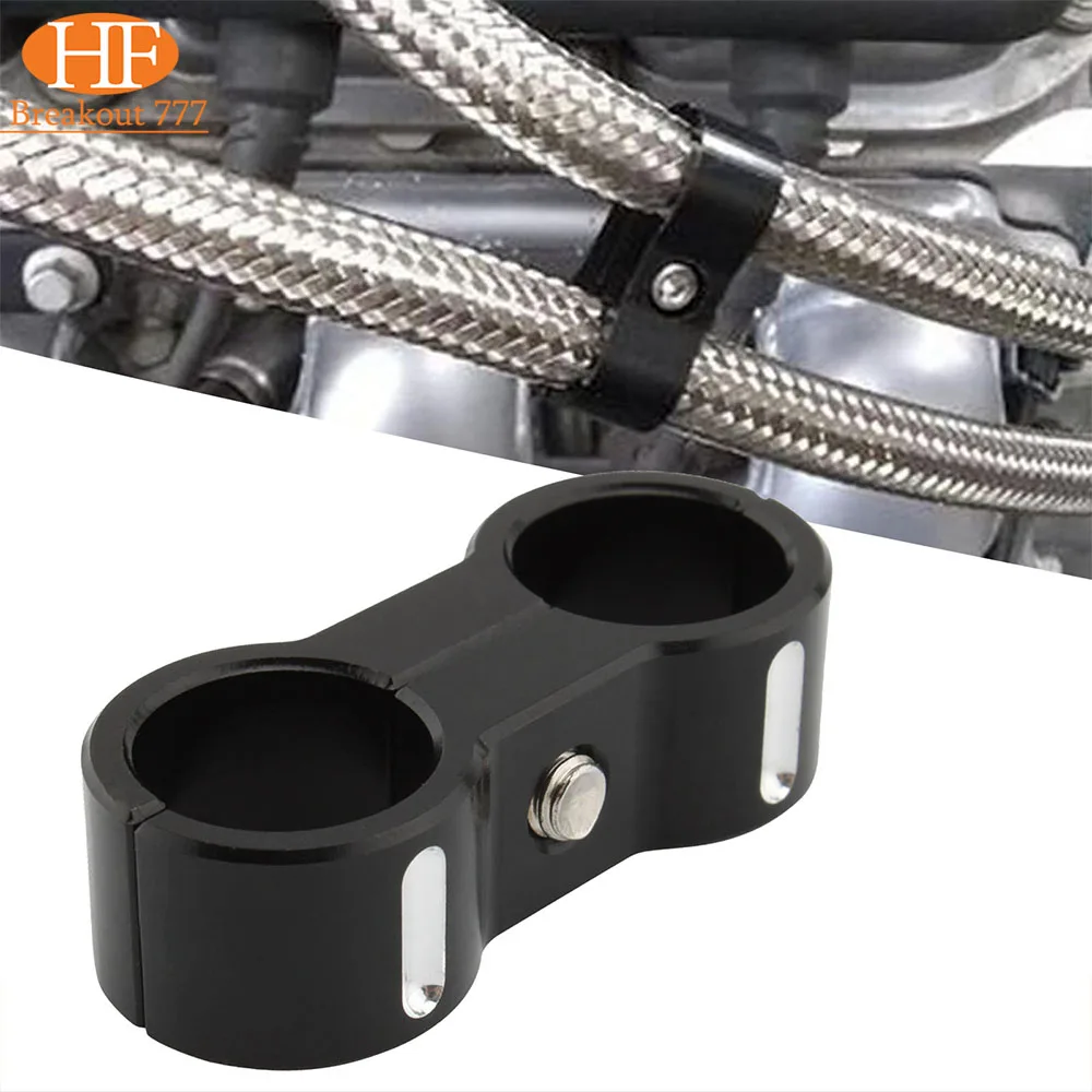 

AN -6 AN6 45*15mm Black Braided Hose Separator Clamp Fitting Adapter For Harley GM 883 Street Fighter Fat Boy 1200