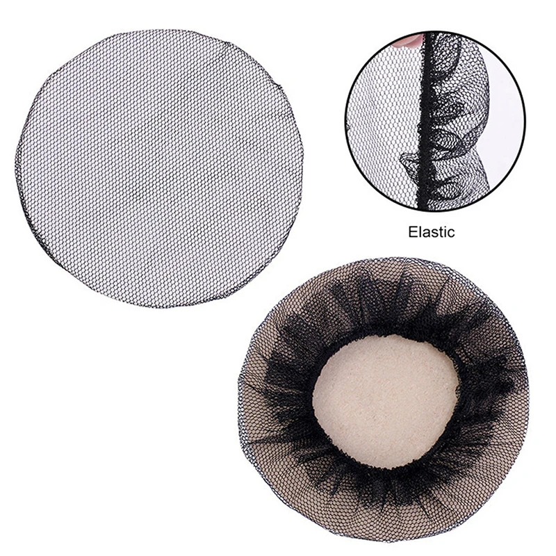 Small Hole Black Elastic Mesh Snood Hair Net Bun Cover for Ballet Dance Nurse Professional Elastic Mesh Cover