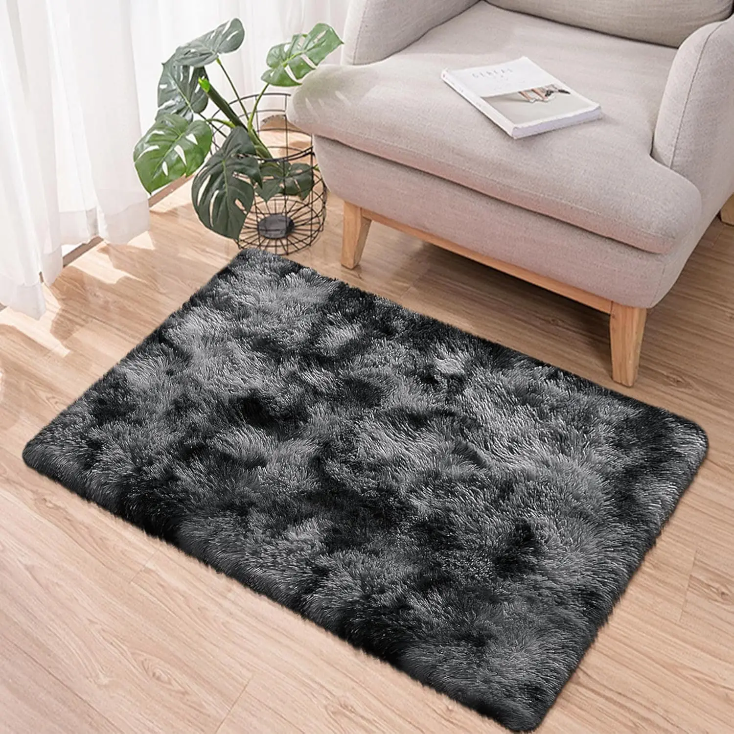 VIKAMA Simple Ins Style Silk Wool Floor Carpet Soft Comfortable Warm Cloakroom Bedroom Living Room Carpet Sofa Cushion Rugs