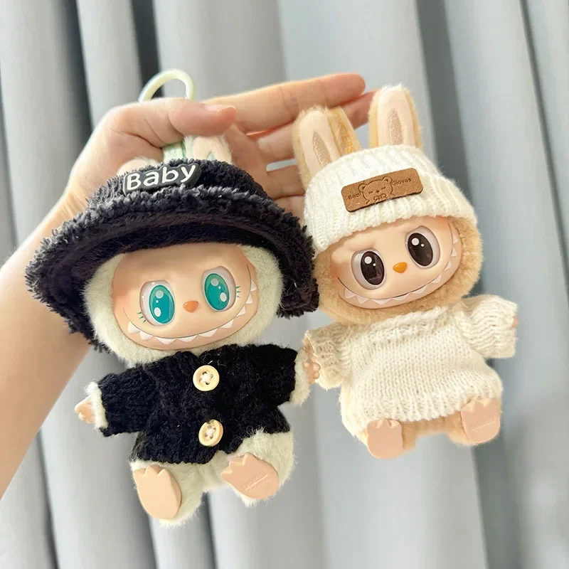 Mini Doll'S Clothes Outfit Accessories For Korea Kpop Exo Labubu Idol V1 V2 sitting party wooden buckle sweater set Clothing