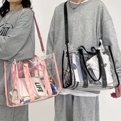 Borsa Tote trasparente impermeabile per le vacanze del fine settimana di moda approvata dallo stadio per le vacanze del fine settimana