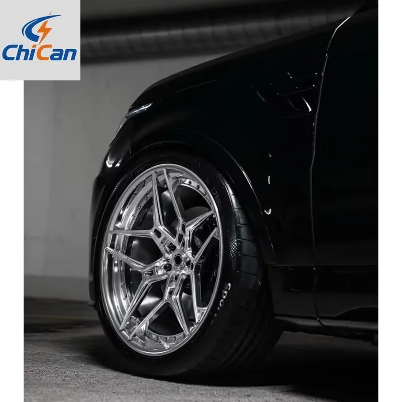 

[2026] Chican Custom Forged Chrome-plated Deep Concave Two-piece 18-24Inch 5x114.3/5x120/5x112/5x108 Forged Wheels Fit for BMW X