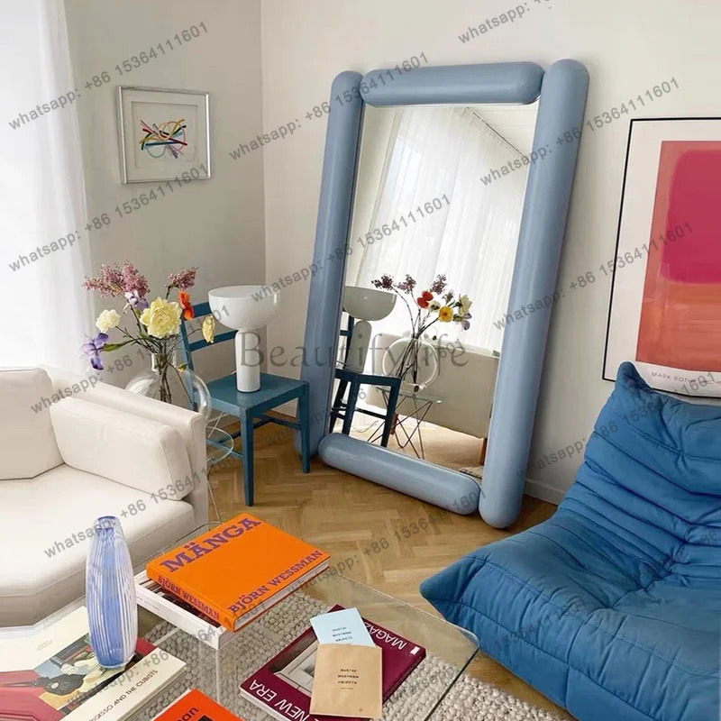Standing Frame Design Mirror Modern Create Art European Minimalist Mirror Full Body High End Spiegel Living Room Decorations