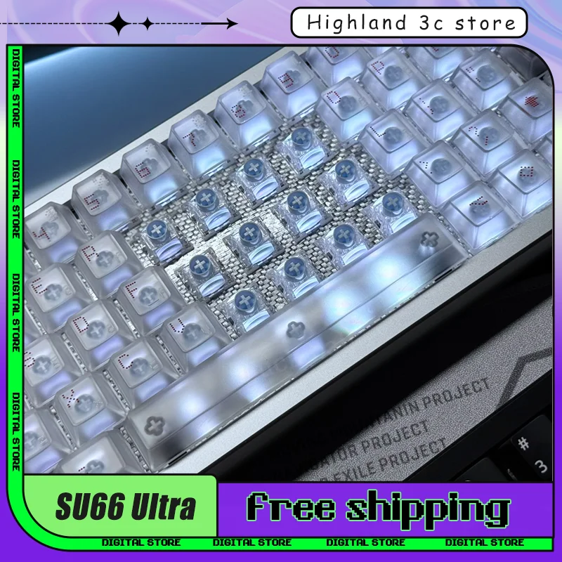 New Everglide SU66 Max Keyboard Wired Magnetic Switch Gaming RGB