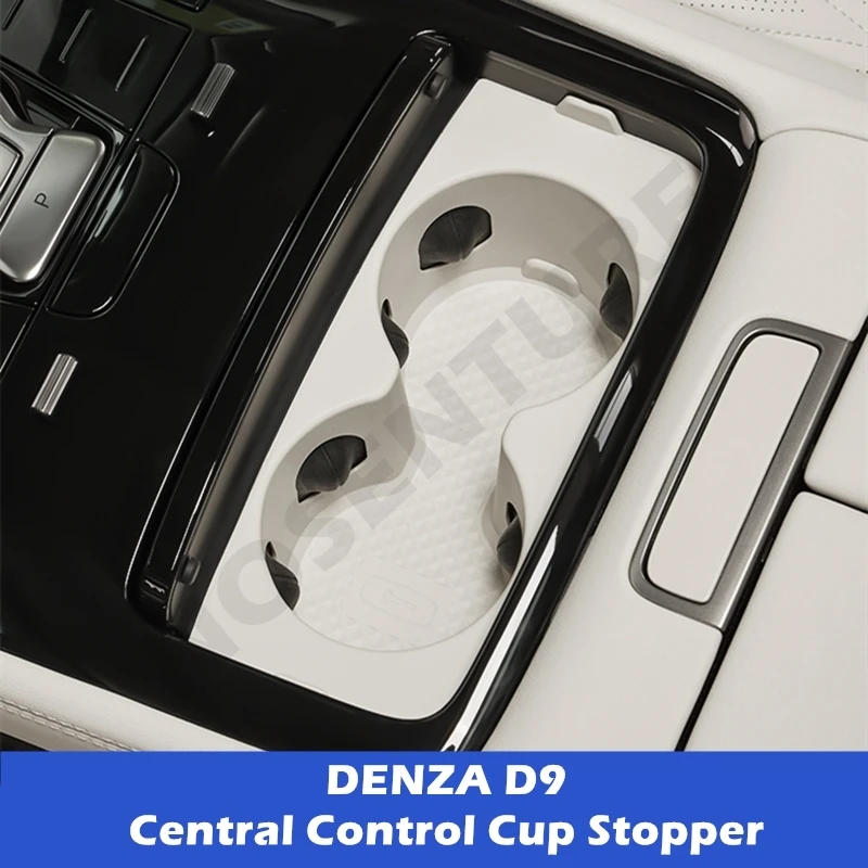 Custom Fit for DENZA D9 2022-2024  Door Silicone Cup Holder Console Liners Inserts Second Row Rear Central  Cup Holder