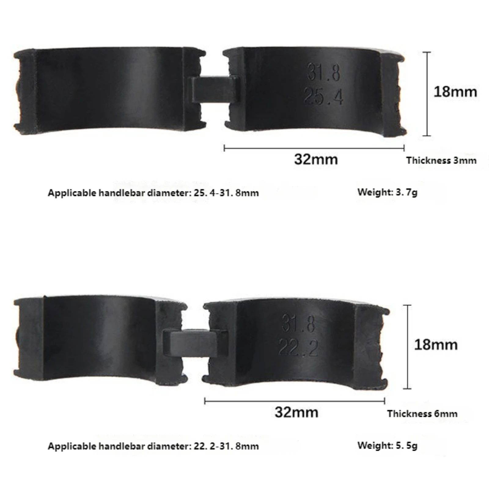 4/8X Fahrrad Lenker Silikon Dichtung Computer Mount Extender Unterlegscheiben 31,8 Bis 25,4/22,2 Lenker Dichtung Adapter Fahrrad Teile – Detail 4