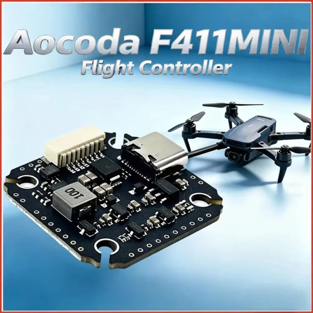 Aocoda-RC F411MINI AOCODARCF411AIO Flight Controller OSD Barometer 2MB Black Box For Crossing Aircraft Model FPV Drone