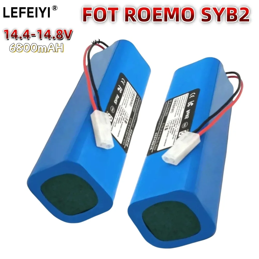 14.8V 6800mAh Battery INR18650 M26-4S2P For Tefal Explorer 95 Robot Vacuum Cleaner SS2230002529