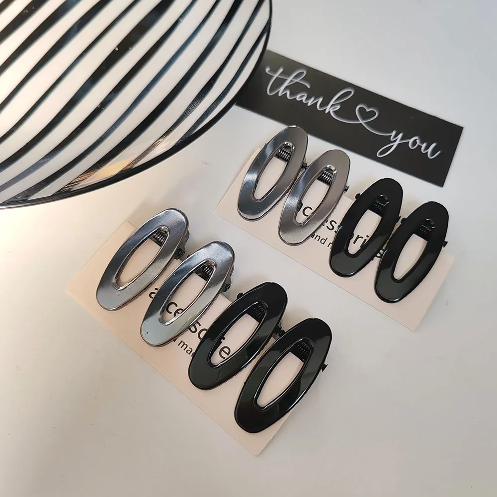 4 قطع من مشابك الشعر الجانبية على شكل دبوس الشعر المصنوعة من سبائك الذهب والفضة الأوروبية والأمريكية للفتيات والنساء وإكسسوارات الشعر الكورية للحفلات #5