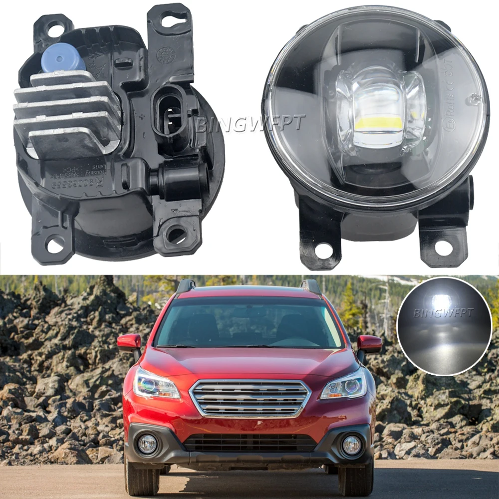 2 X LED Fog Light Daytime Running Light For Subaru Outback 2010 2011 2012 Car Front Bumper Fog Lamp DRL 12V