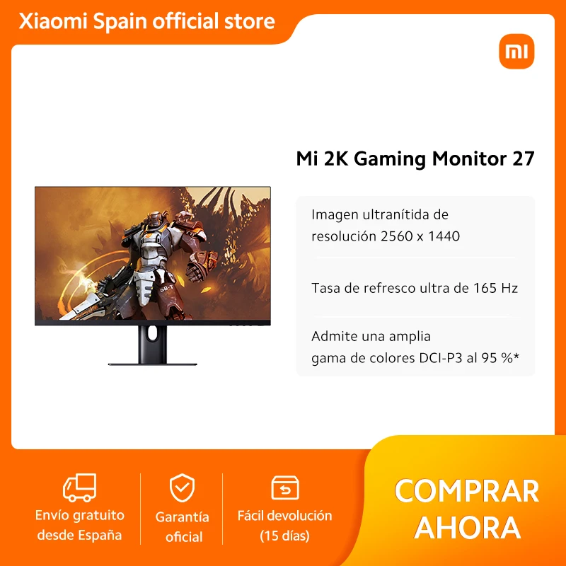 Official | Mi 2K Gaming Monitor 27 | 2560x1440 resolution ultra Clear Image | 165 Hz ultra refresh rate | Supports wide range of colors DCI-P3 to 95%