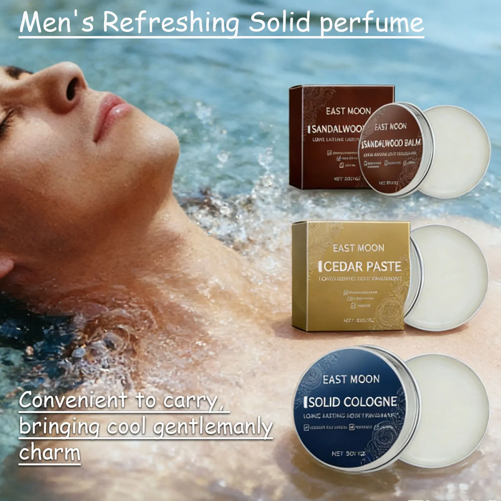 

Парфюмерный бальзам East Moon для мужчин, 30 г – Аромат сандала и кедра – Стойкий одеколон для джентльменов – Идеально для свиданий и флирта