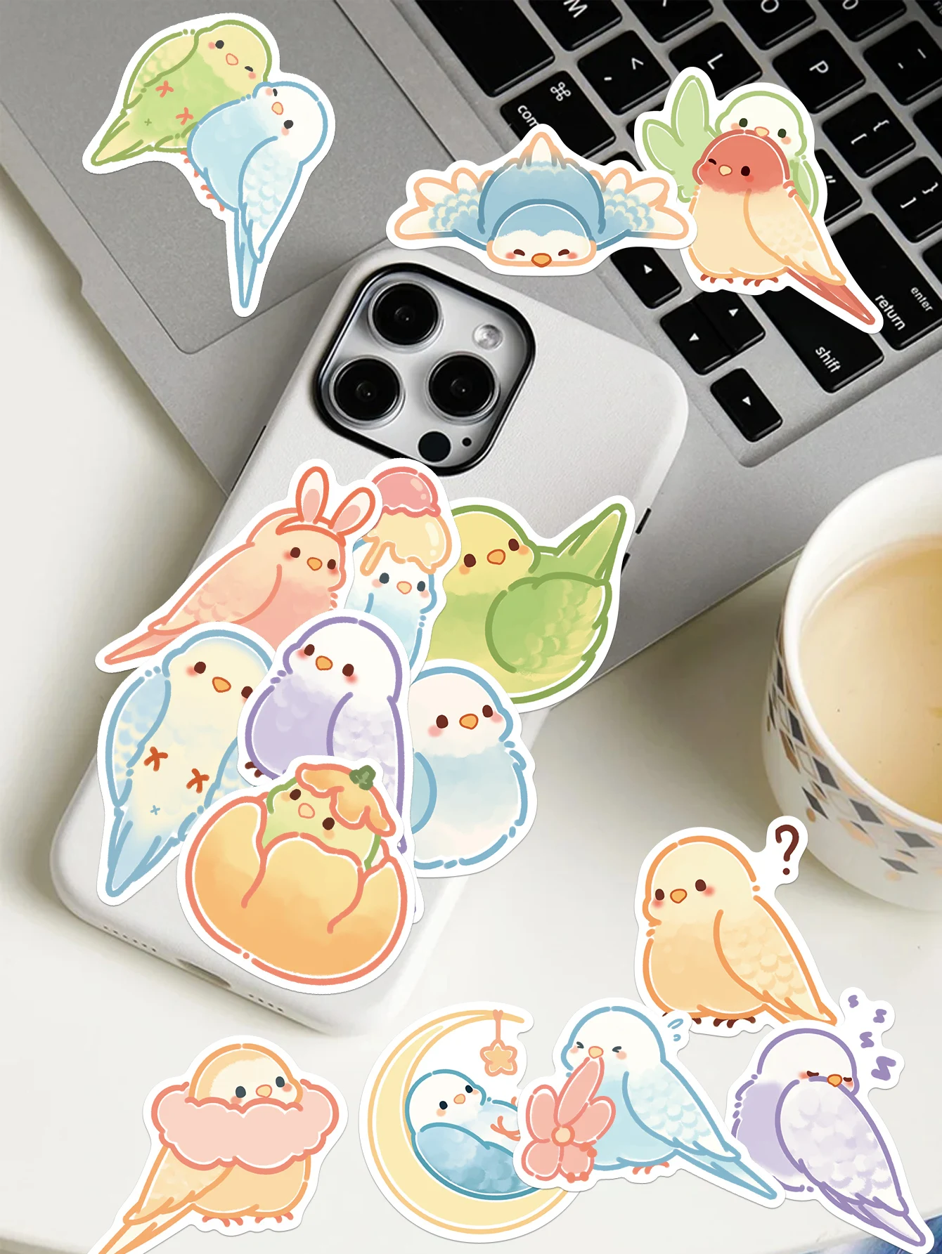 40 stücke Papagei Aufkleber Cartoon handgemalte Notebook Koffer Dekoration Skateboard Gitarre DIY wasserdichten Aufkleber