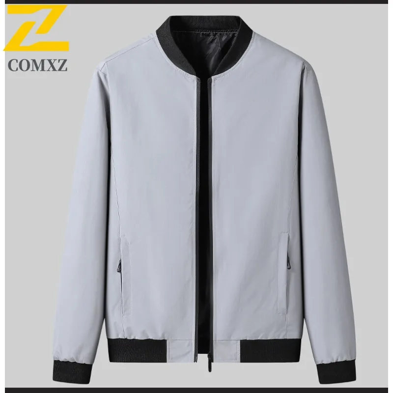 سترة EiAO مقاس كبير معطف البيسبول الكوري للرجال من القطن السميك للأعمال غير رسمي برقبة مستديرة ملابس خارجية للخريف بقصة ضيقة 2025 #2