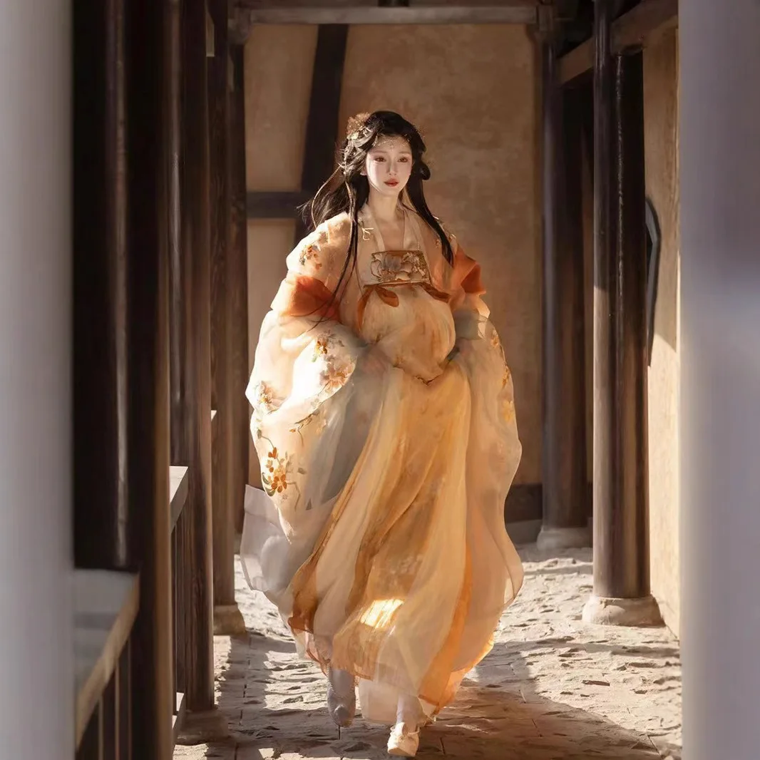 Yuren Song Women's Han Chinese Clothing Style Chest Ru Dress Super Heavy Embroidery Traditional Spring and Summer Suit