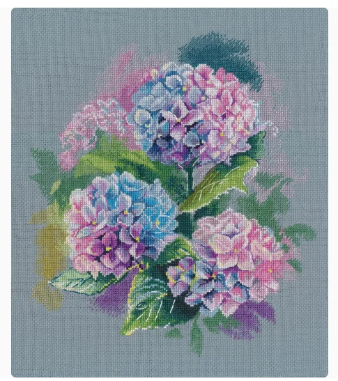

Летняя гортензия 14CT синий серый 38*42 см 14CT хлопок DIY наборы для вышивки крестом китайские наборы для вышивки крестом вышивка рукоделие