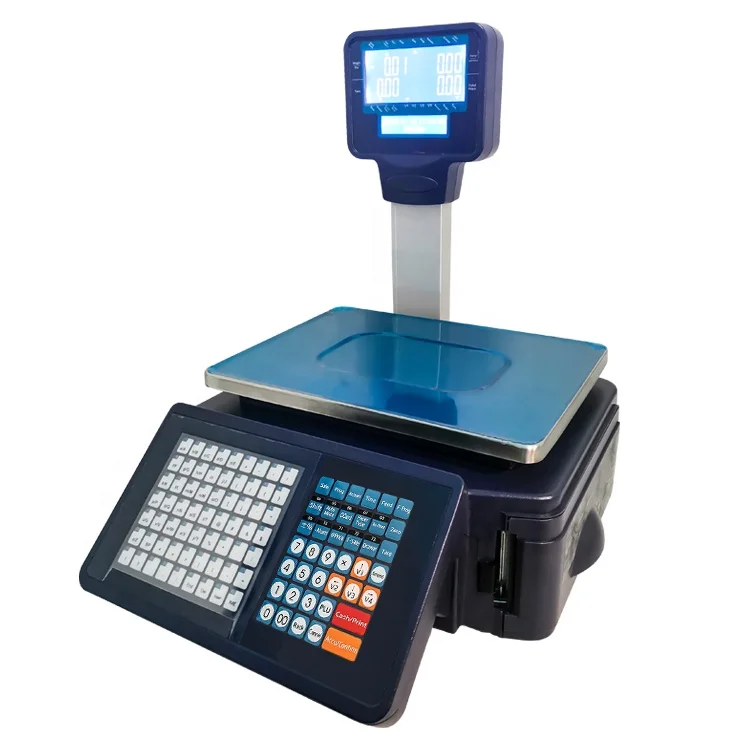 Label Printing Scale POS Systems Digital Cash Register Scales Printing Receipts 15kg 30kg Weighing Balances