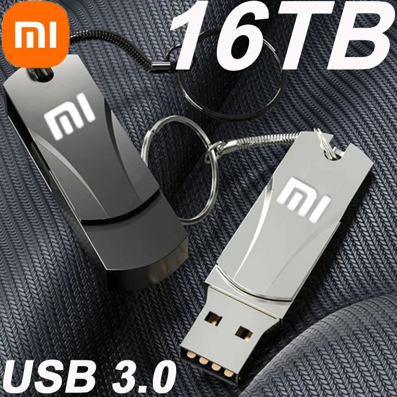 샤오미 U 디스크 메탈 플래시 드라이브, USB 3.0, 고속 파일 전송, 8TB, 4TB 방수, 초대용량 컴퓨터 펜 드라이브