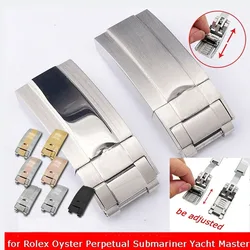 9x9mm Clasp for Rolex DAYTONA SUBMARINER GMT Metal Fold Buckle Glide Lock Polished Brushed Deployment Button Watchband Accessory